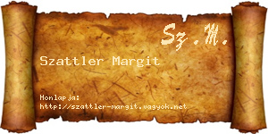 Szattler Margit névjegykártya